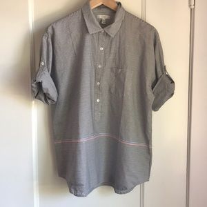 NWOT J. Crew Contrast Stripe Button Up Shirt